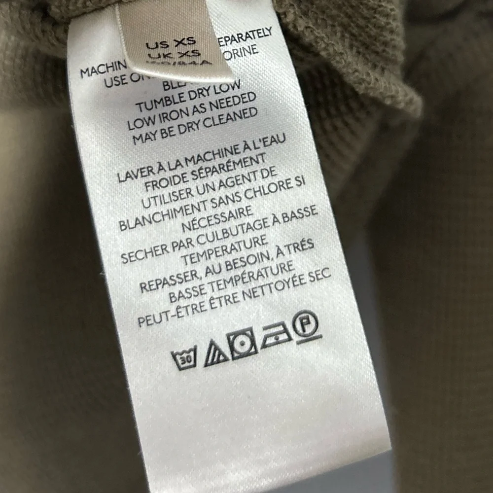 Free People Fuji Thermal Waffle Knit Long Sleeve Top size XS olive cozy comfy